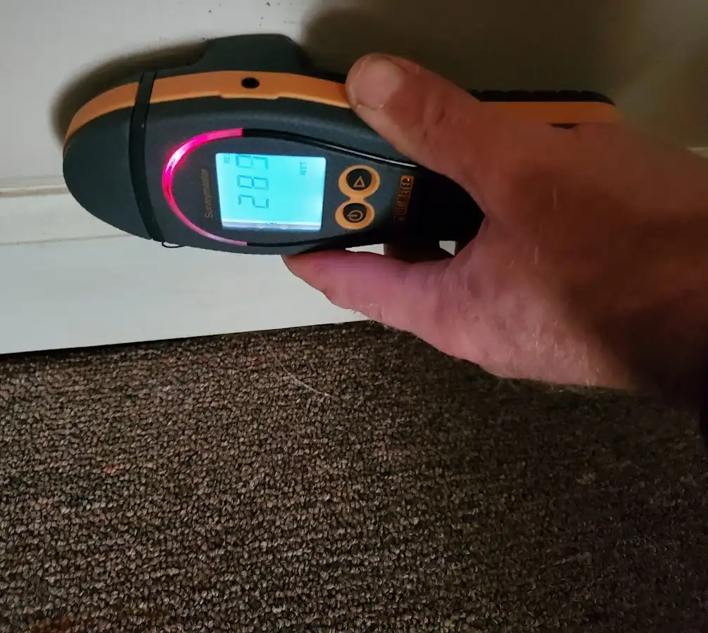 Moisture detection at baseboard during Sewage Cleanup & Sanitation in Lake Norman of Catawba